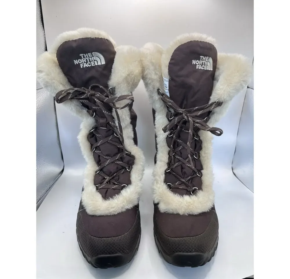 The North Face Goose Down Lace-Up Winter Boots Brown/Beige Women’s 9.5